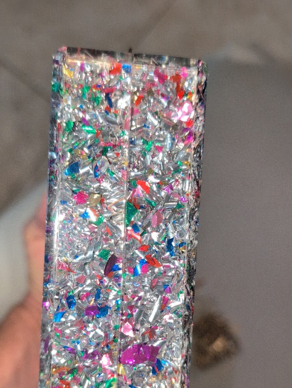 City Glitter Evil Eye Clutch - Silver Multicolor With Crossbody Strap - Picture 9 of 16